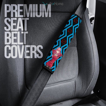 Darling In The Franxx Anime Seat Belt Covers | Zero Two Blue Red Belt Covers
