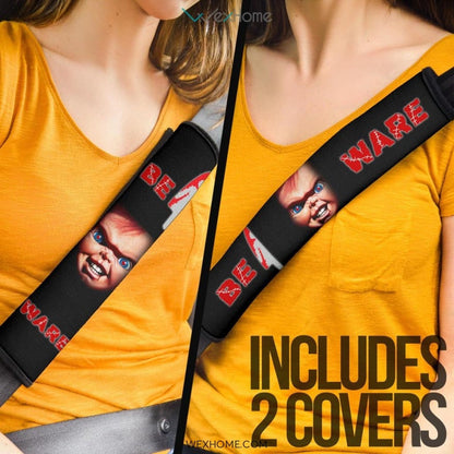 Horror Movie Seat Belt Covers | Chucky Doll Scary Shadow Face Belt Covers
