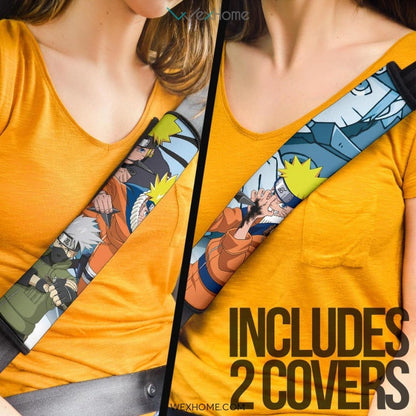 Naruto Anime Seat Belt Covers | Naruto Kunai Fighting In Ice And Kakashi Belt Covers