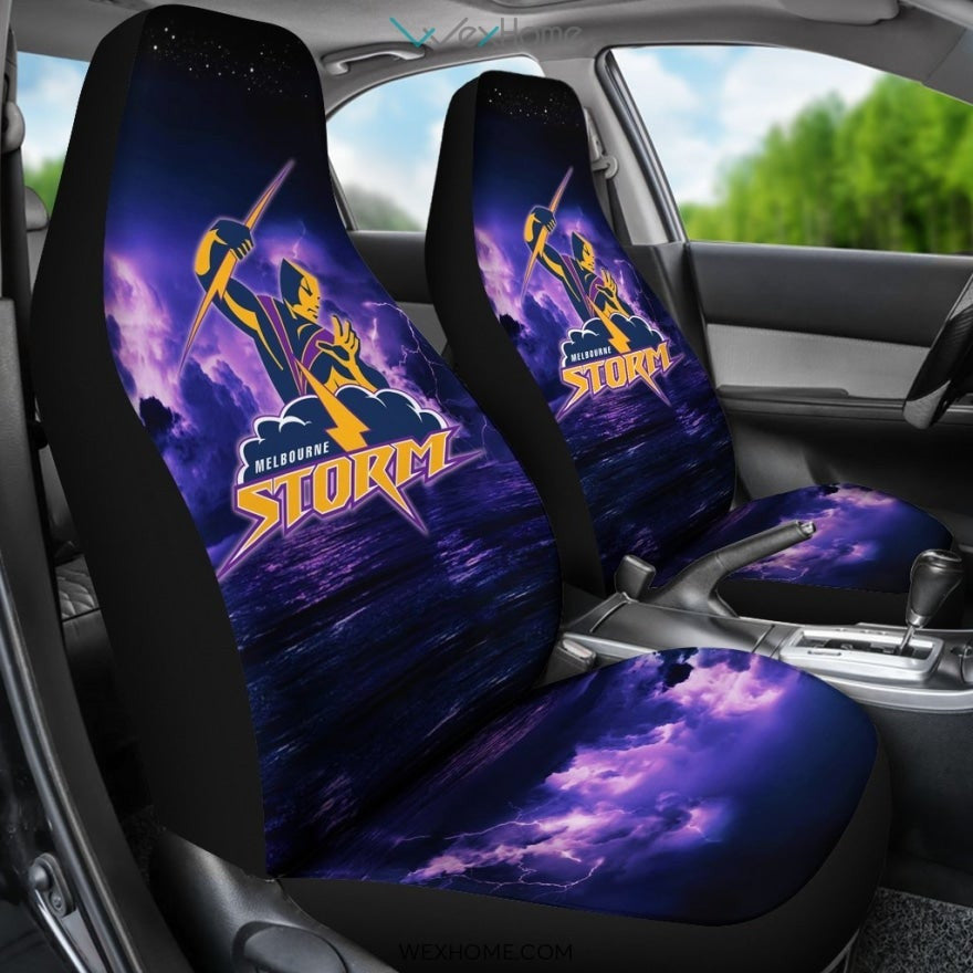 2pcs Melbourne Storm Car Seat Cover