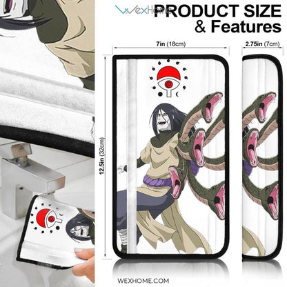 Naruto Anime Seat Belt Covers | Orochimaru Snake Power Belt Covers