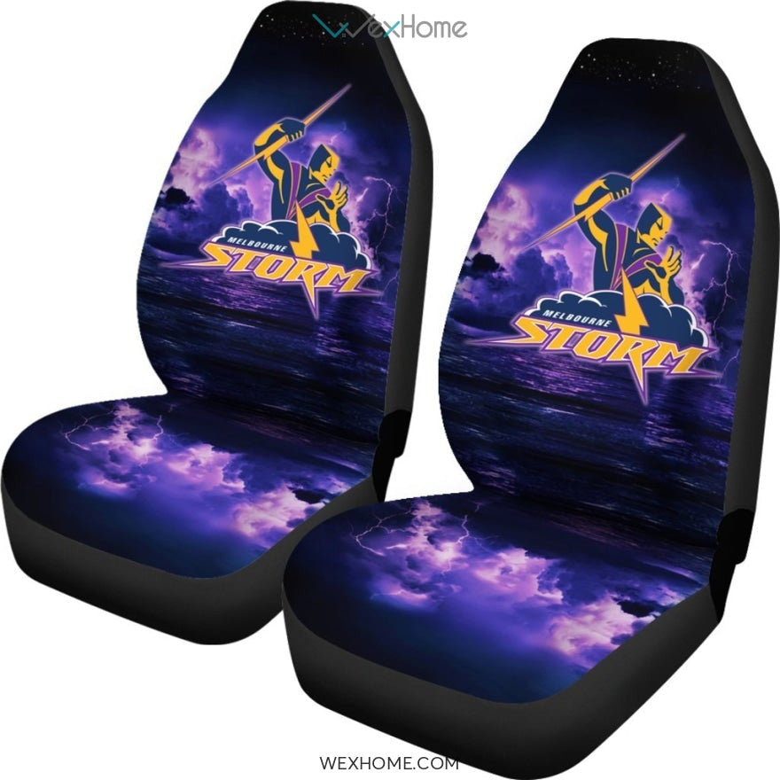 2pcs Melbourne Storm Car Seat Cover
