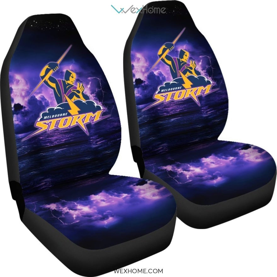 2pcs Melbourne Storm Car Seat Cover