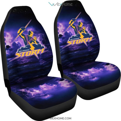 2pcs Melbourne Storm Car Seat Cover