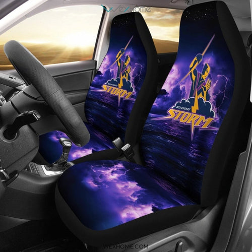 2pcs Melbourne Storm Car Seat Cover