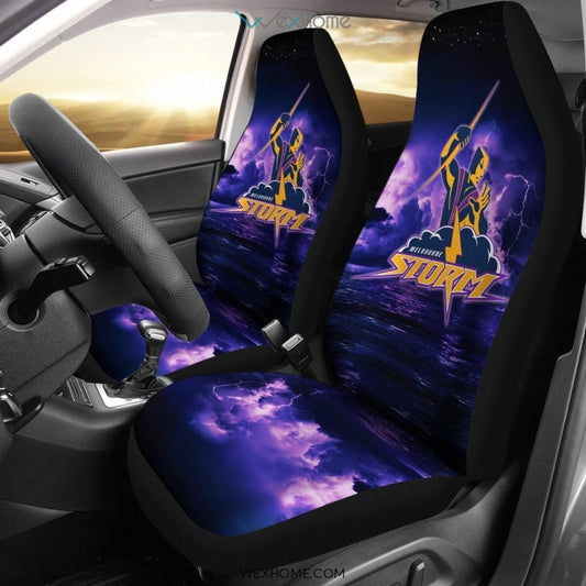 2pcs Melbourne Storm Car Seat Cover