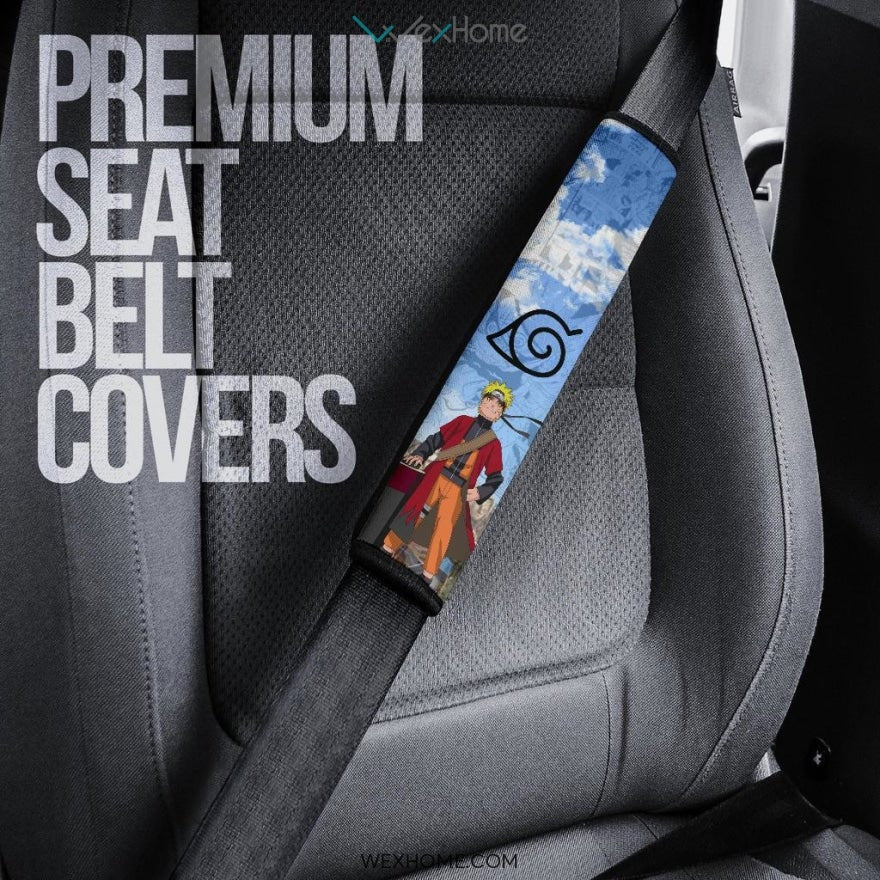 Naruto Anime Seat Belt Covers | Naruto Rasengan In Sage Mode Mix Comics Belt Covers