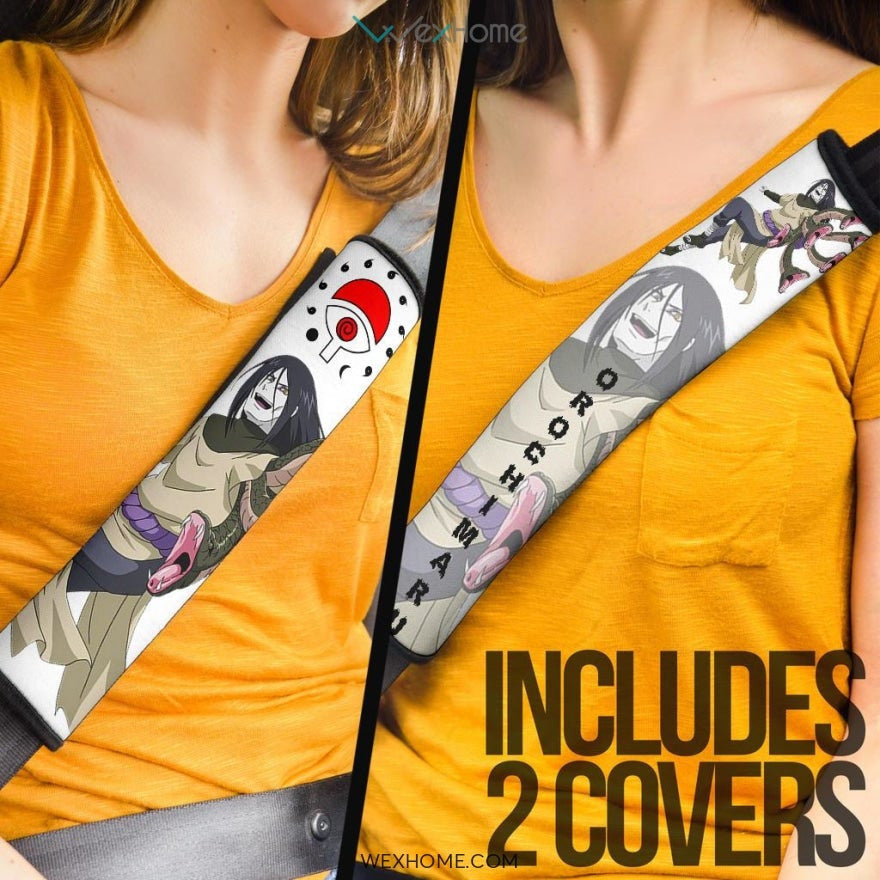 Naruto Anime Seat Belt Covers | Orochimaru Snake Power Belt Covers