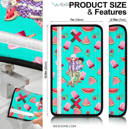 Hunter x Hunter Anime Seat Belt Covers | Gon And Killua Summer Background Belt Covers