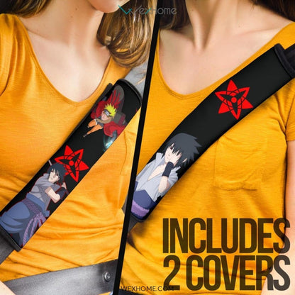 Naruto Anime Seat Belt Covers | Naruto Rasengan Vs Sasuke Sharingan Belt Covers