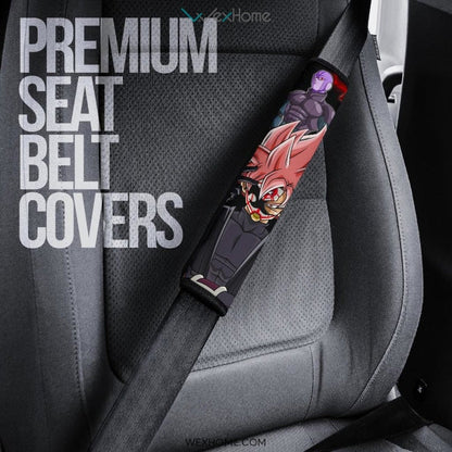 Dragon Ball Anime Seat Belt Covers | DB Evil Black Goku Silhouette Red Eyes Belt Covers