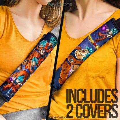 Dragon Ball Anime Seat Belt Covers | DB Goku Purple Power Fighting Moments Belt Covers