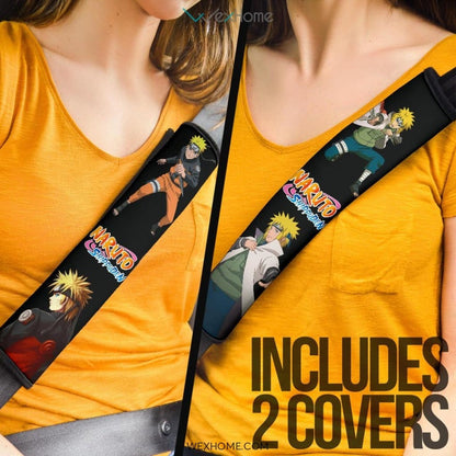 Naruto Anime Seat Belt Covers | Minato And Naruto Hokage Power Belt Covers