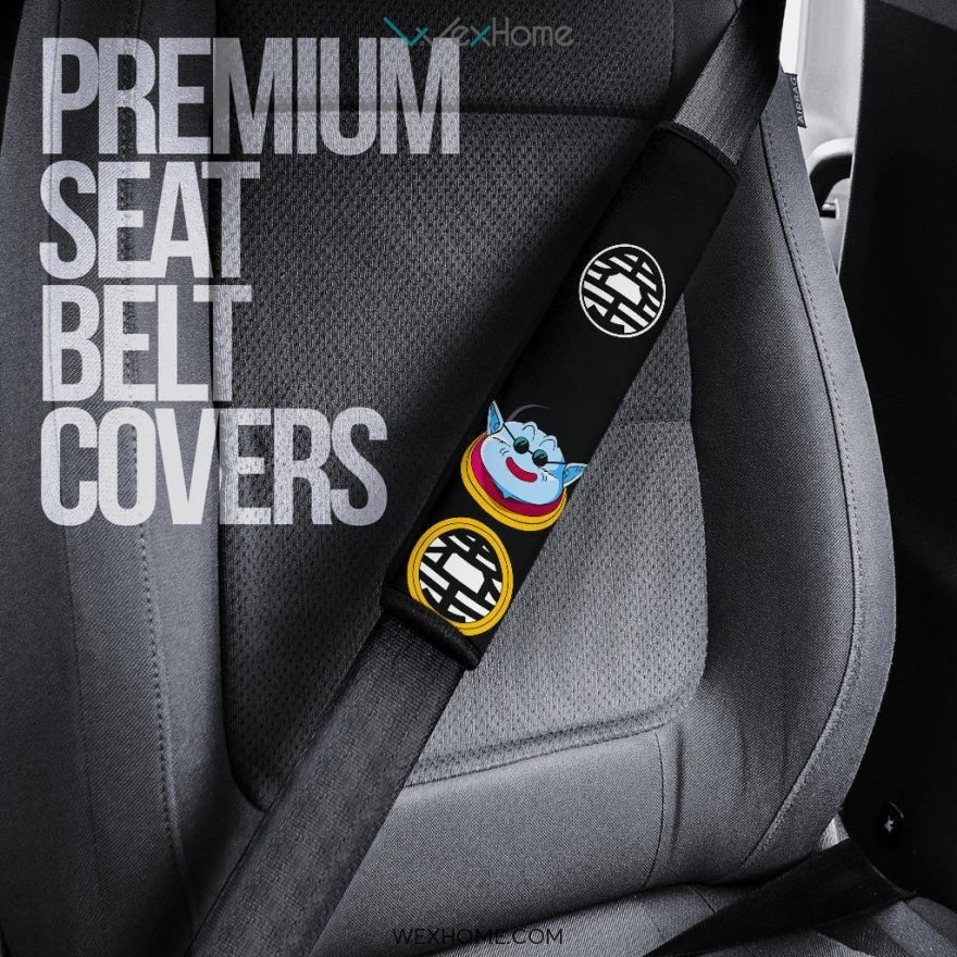 Dragon Ball Anime Seat Belt Covers | DB  Goku Power And Kingkai Black Belt Covers