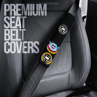 Dragon Ball Anime Seat Belt Covers | DB  Goku Power And Kingkai Black Belt Covers
