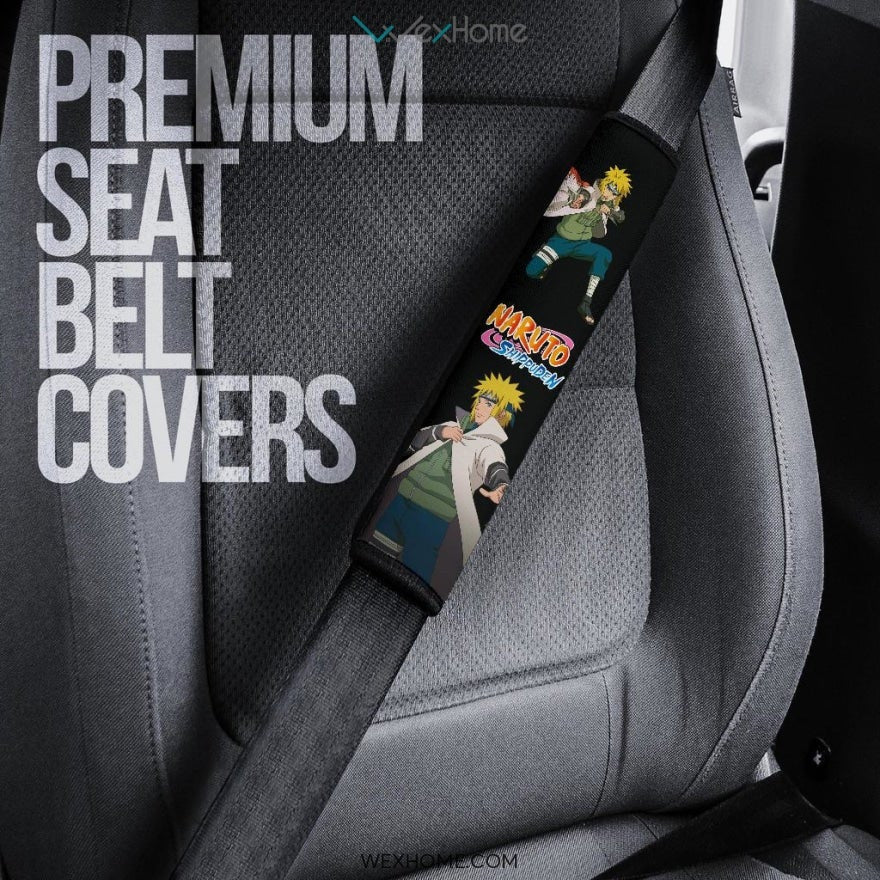 Naruto Anime Seat Belt Covers | Minato And Naruto Hokage Power Belt Covers