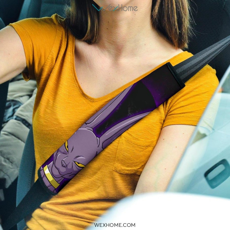 Dragon Ball Anime Seat Belt Covers | DB Beerus Universe Power Moments Blue Galaxy Belt Covers