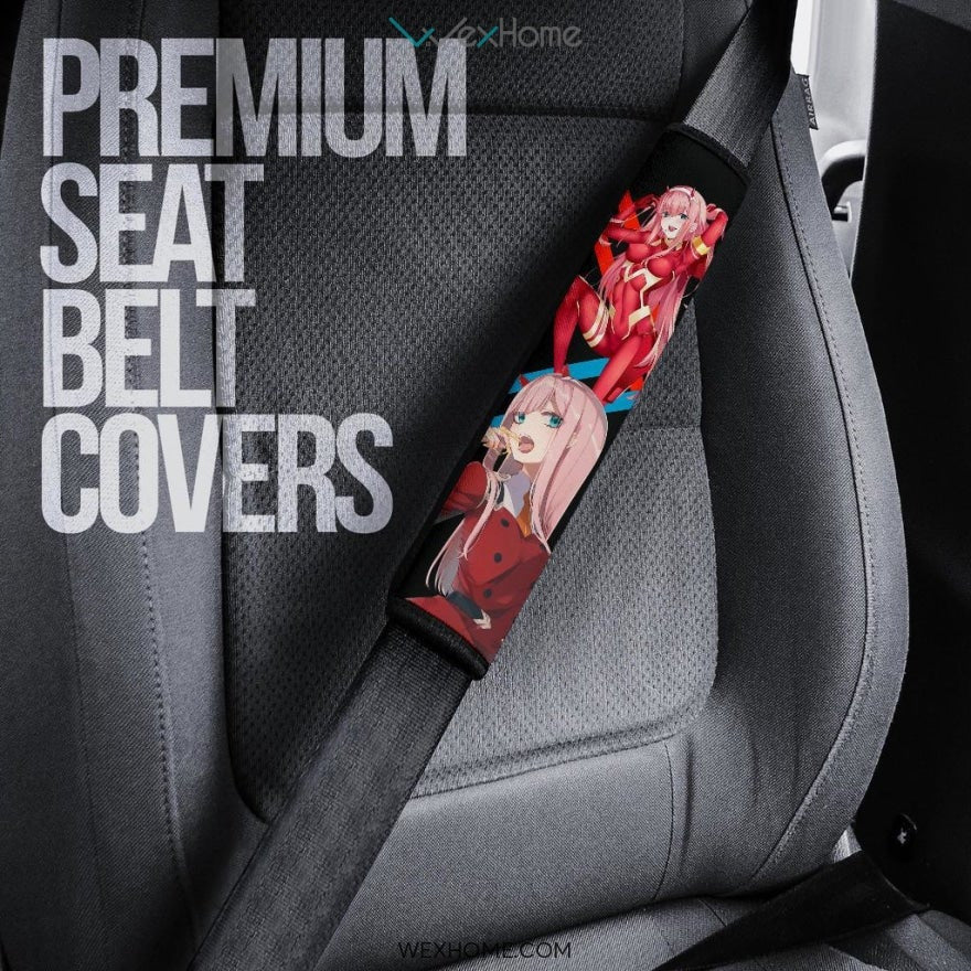 Darling In The Franxx Anime Seat Belt Covers | Zero Two Licking Honey Bee Eating Belt Covers