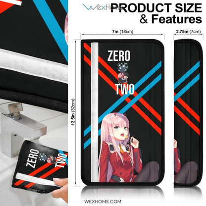 Darling In The Franxx Anime Seat Belt Covers | Zero Two Licking Honey Bee Eating Belt Covers