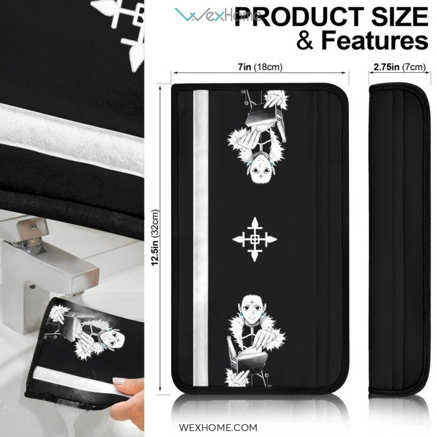 Hunter x Hunter Anime Seat Belt Covers | Chrollo Lucilfer With Nen Fish Belt Covers