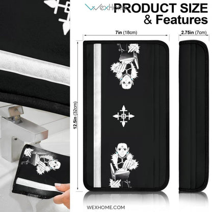 Hunter x Hunter Anime Seat Belt Covers | Chrollo Lucilfer With Nen Fish Belt Covers