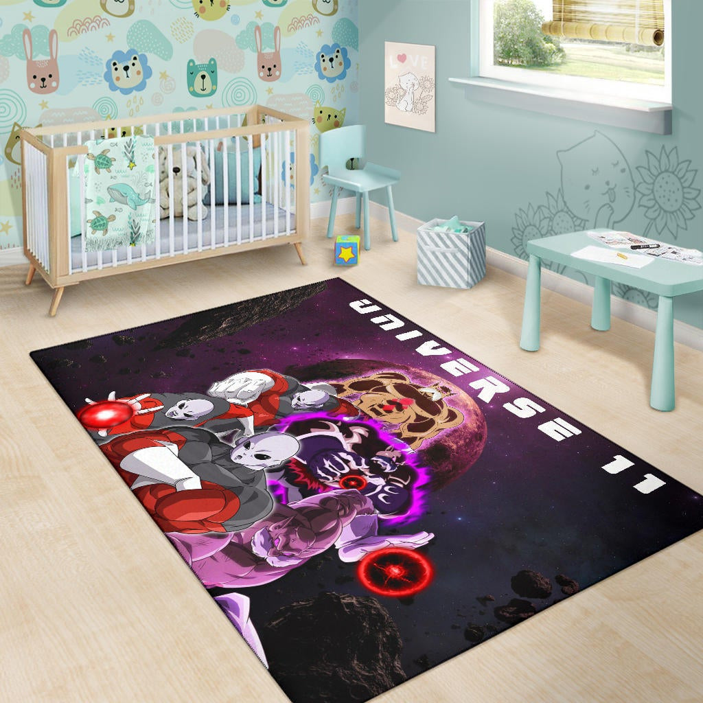 Dragon Ball Anime Area Rug | DB Jiren Power Universe 11 Purple Galaxy Rugs Home Decor