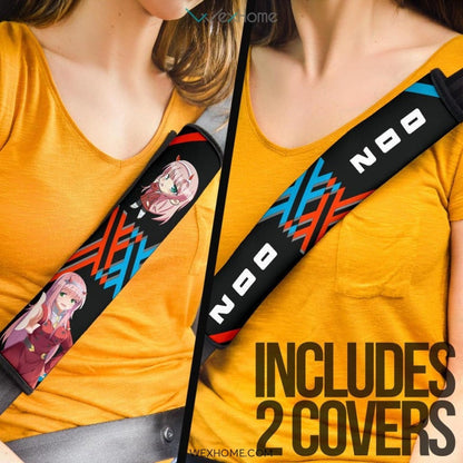 Darling In The Franxx Anime Seat Belt Covers | Zero Two Eating Candy Bang Hand Belt Covers