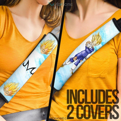 Dragon Ball Anime Seat Belt Covers | Vegeta Majinbu Symbol Blue Belt Covers