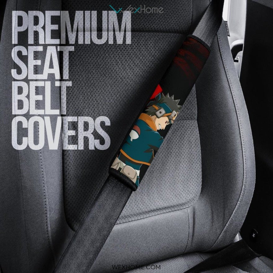 Naruto Anime Seat Belt Covers | Obito Sharingan Yin And Yang Past And Present Belt Covers