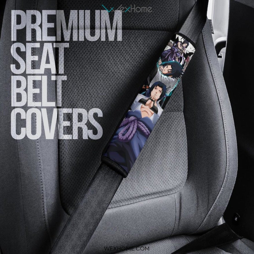 Naruto Anime Seat Belt Covers | Naruto Vs Sasuke Fighting Moments Mix Comic Belt Covers