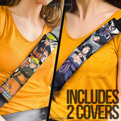 Naruto Anime Seat Belt Covers | Naruto Vs Sasuke Fighting Moments Mix Comic Belt Covers