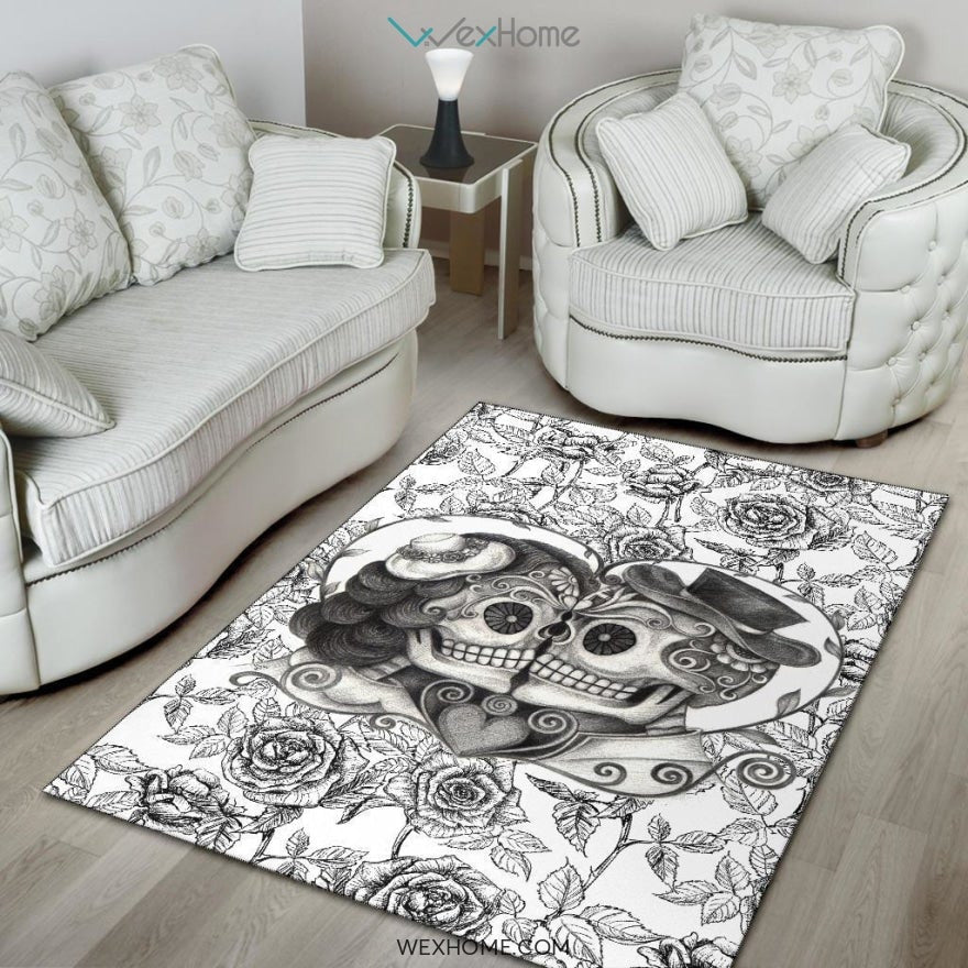 Sugar Skull Kiss - Rug
