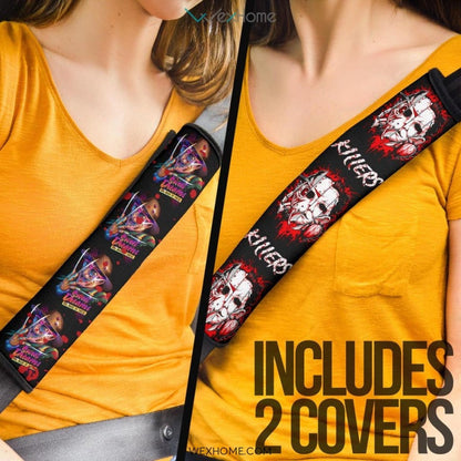 Horror Movie Seat Belt Covers | Horror Villains Freddy Jason Michael Myers Pinhead Belt Covers