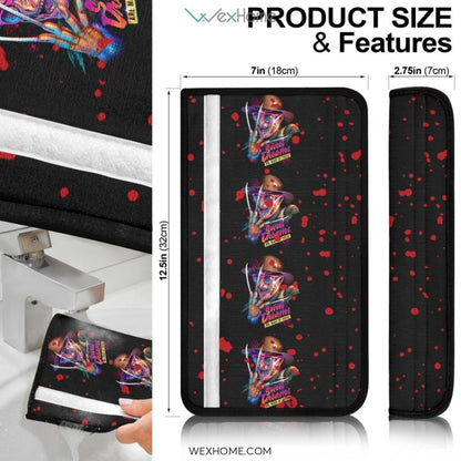 Horror Movie Seat Belt Covers | Horror Villains Freddy Jason Michael Myers Pinhead Belt Covers