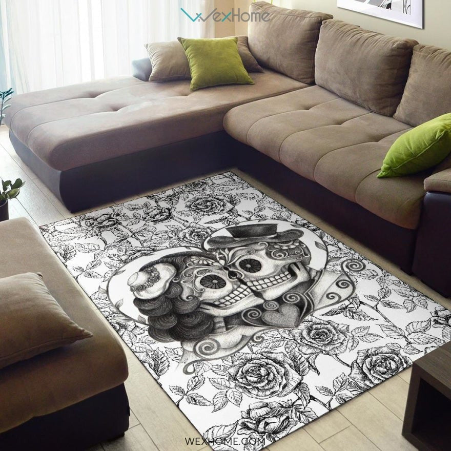 Sugar Skull Kiss - Rug