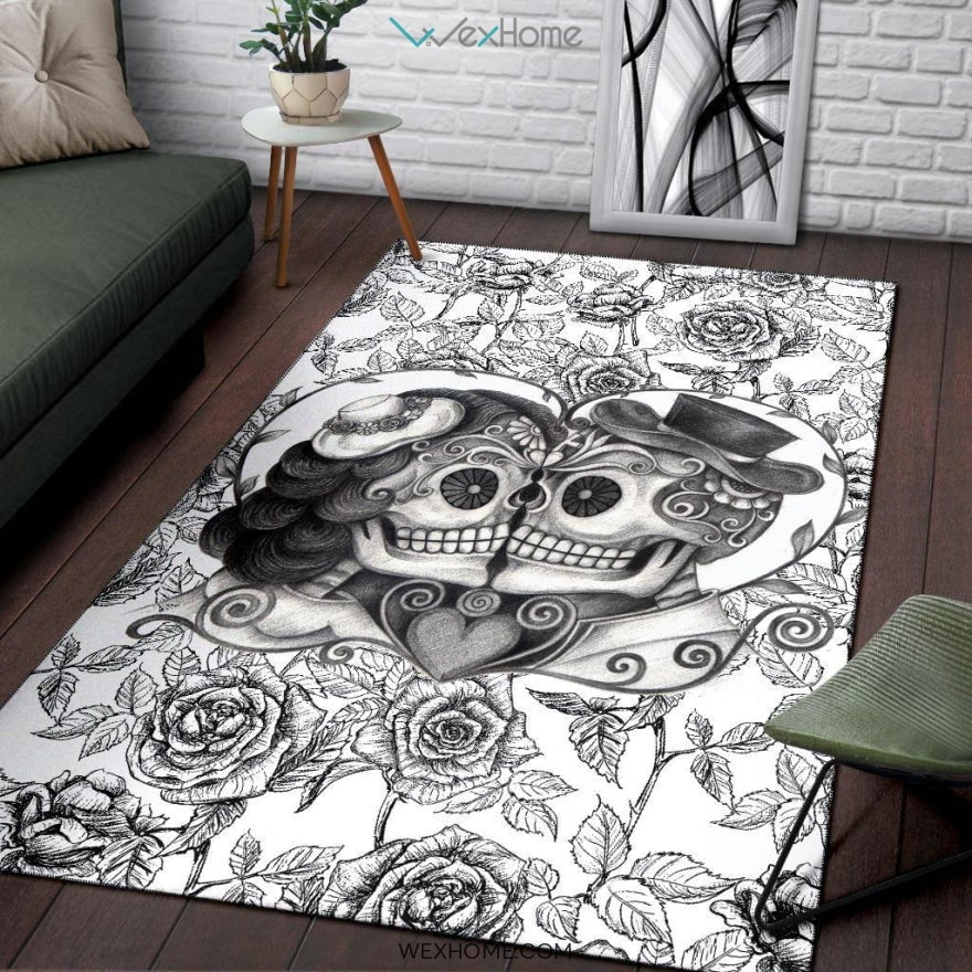 Sugar Skull Kiss - Rug
