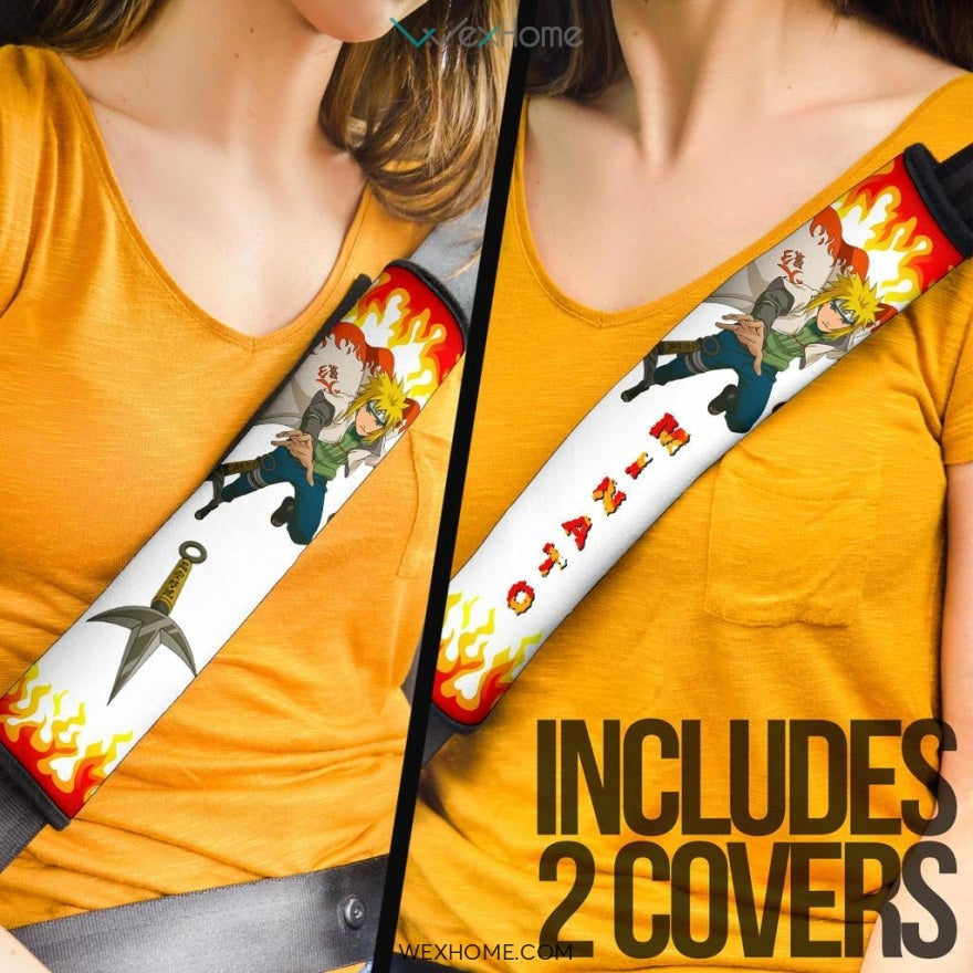 Naruto Anime Seat Belt Covers | Minato Kunai Hokage Suit Belt Covers
