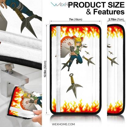 Naruto Anime Seat Belt Covers | Minato Kunai Hokage Suit Belt Covers