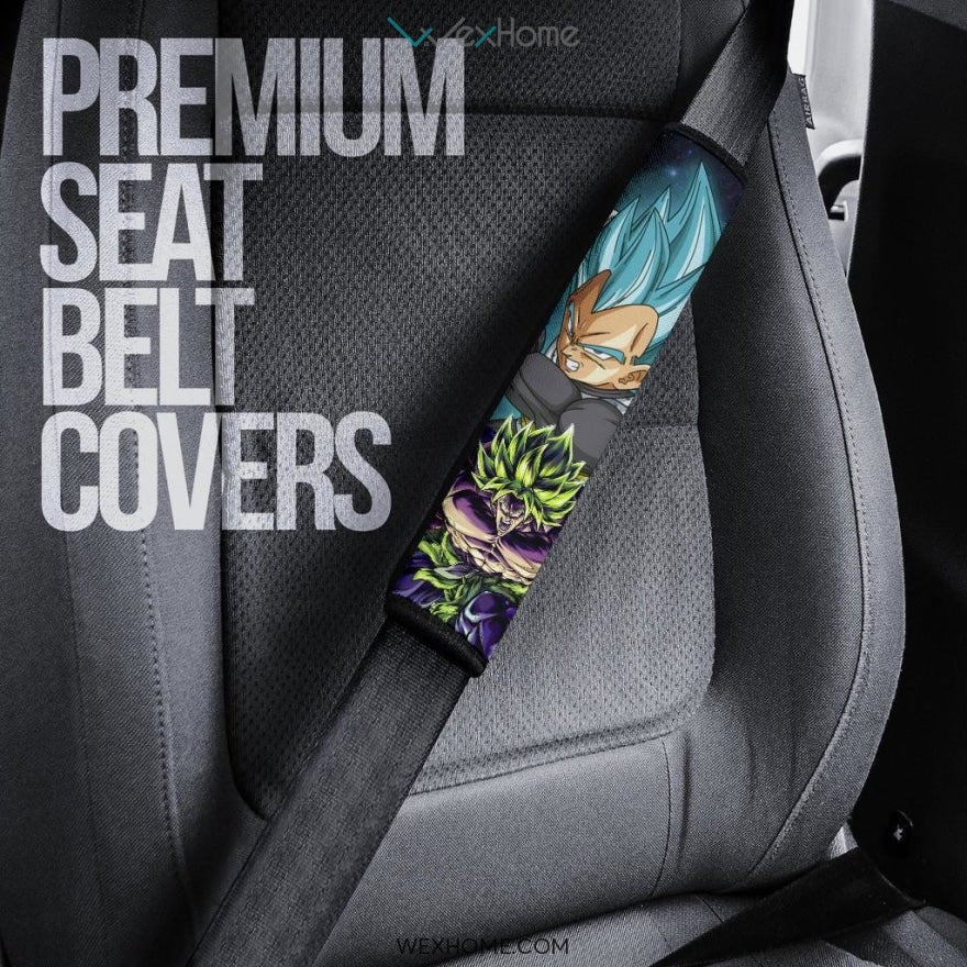 Dragon Ball Anime Seat Belt Covers | DB Goku Vegeta Vs Super Broly Galaxy Belt Covers