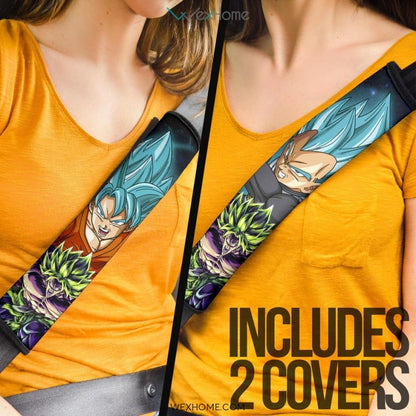 Dragon Ball Anime Seat Belt Covers | DB Goku Vegeta Vs Super Broly Galaxy Belt Covers