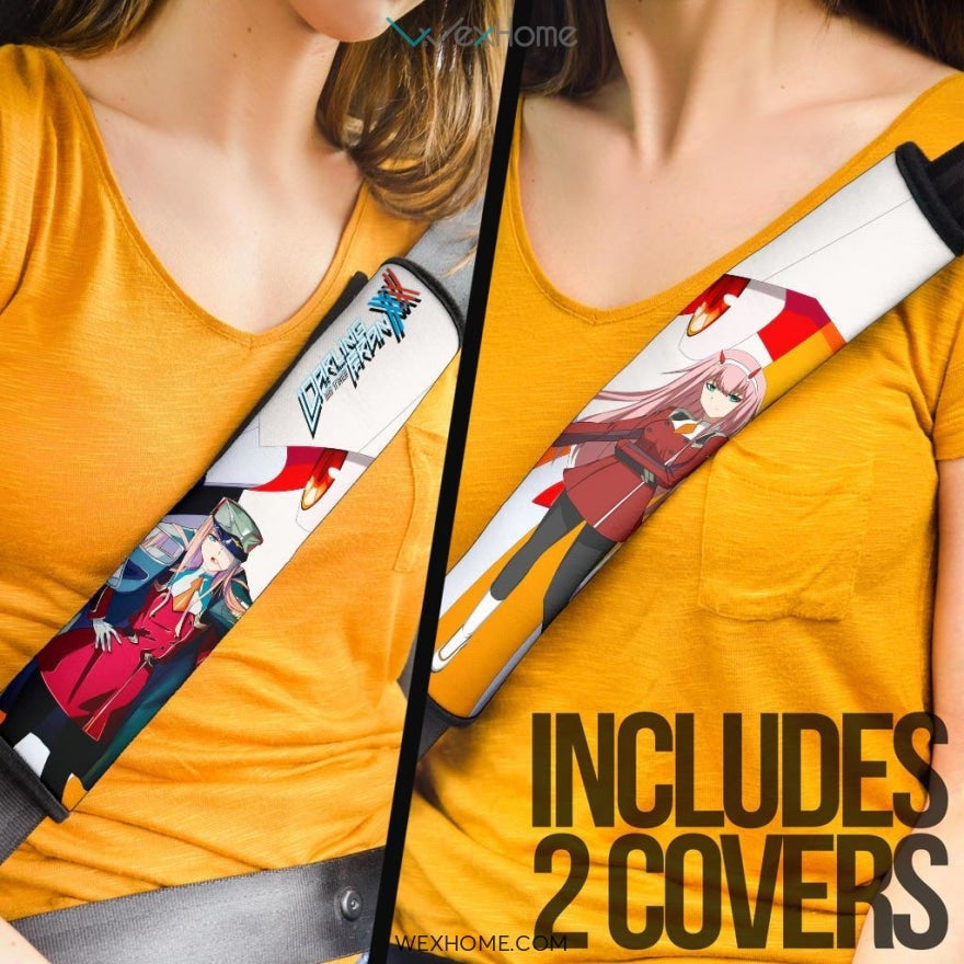 Darling In The Franxx Anime Seat Belt Covers | Strelizia Darling Robots Captain Zero Two Belt Covers
