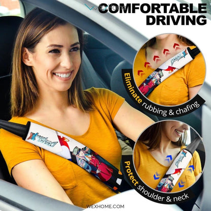 Darling In The Franxx Anime Seat Belt Covers | Strelizia Darling Robots Captain Zero Two Belt Covers