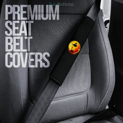 Dragon Ball Anime Seat Belt Covers | Little Goku Nimbus Clouds Silhouette Belt Covers