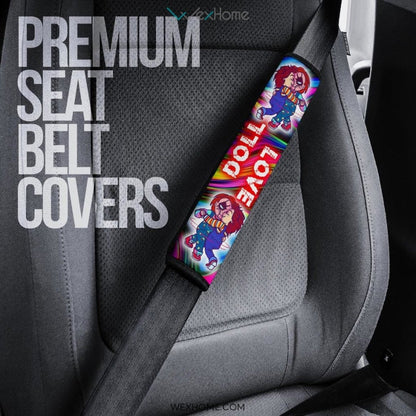 Horror Movie Seat Belt Covers | Chucky And Tiffany Love Dancing Belt Covers