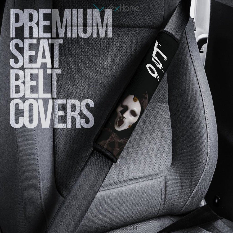 Horror Movie Seat Belt Covers | Scream Out Screaming Ghost Face Mask Belt Covers