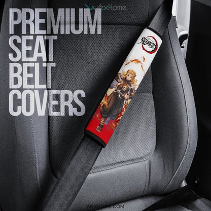 Rengoku Seat Belt Covers Demon Slayers Anime Car Accessories