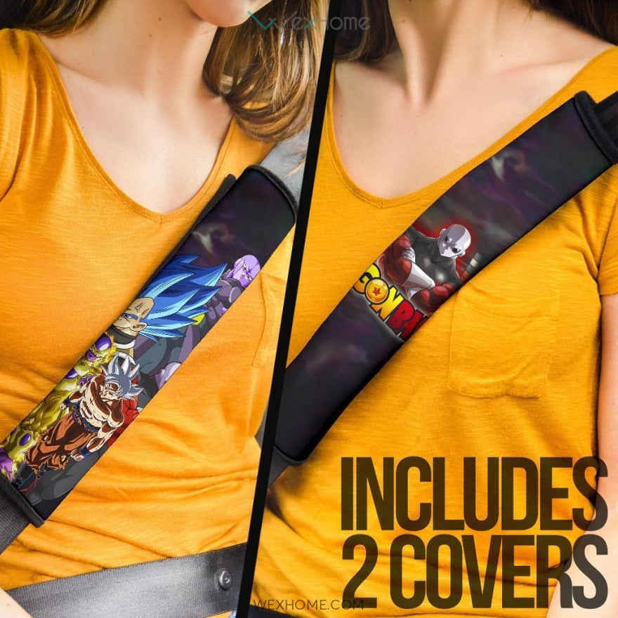 Dragon Ball Anime Seat Belt Covers | DB Super Fight Universe Goku Vegeta Jiren And Frieza Belt Covers