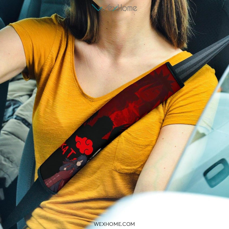 Naruto Anime Seat Belt Covers | Madara Red Blood Theme The Final Battle Belt Covers