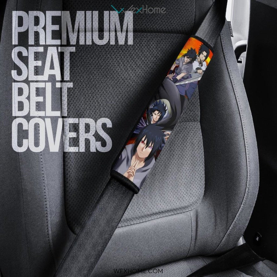 Naruto Anime Seat Belt Covers - Naruto Vs Sasuke Power Final Battle Valley At Sunset Belt Covers