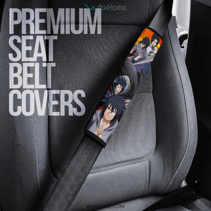Naruto Anime Seat Belt Covers - Naruto Vs Sasuke Power Final Battle Valley At Sunset Belt Covers